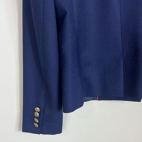 J. Crew Women's Wool Blazer Double Breasted Preppy Size 2 Navy Blue Old Money - Picture 5 of 7